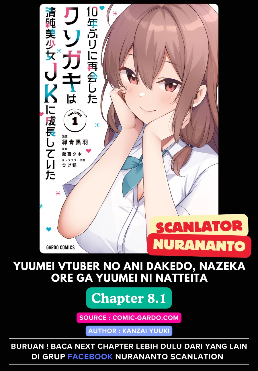 Baca Komik 10-Nen Buri ni Saikai shita Kusogaki wa Seijun Bishoujo JK ni Seichou shiteita Chapter 8.1 Gambar 1