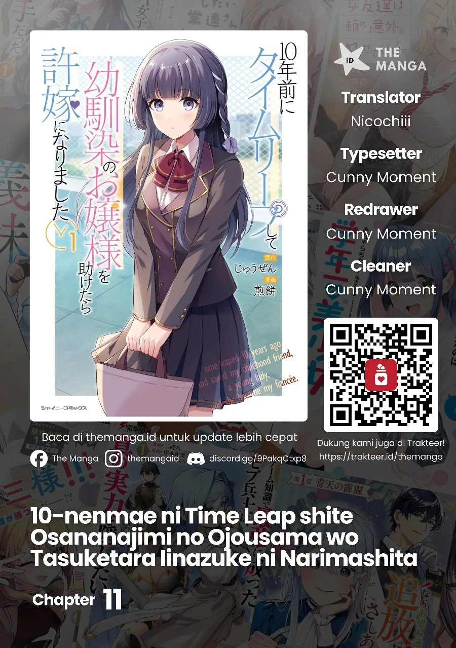 Komik 10-nenmae ni Time Leap shite Osananajimi no Ojousama wo Tasuketara Iinazuke ni Narimashita Chapter 11 gambar 1
