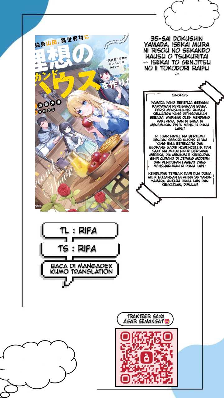 Baca Komik 35-sai dokushin Yamada, isekai mura ni risou no sekando hausu o tsukuritai 〜 isekai to genjitsu no ii tokodori raifu 〜 Chapter 2.2 Gambar 1