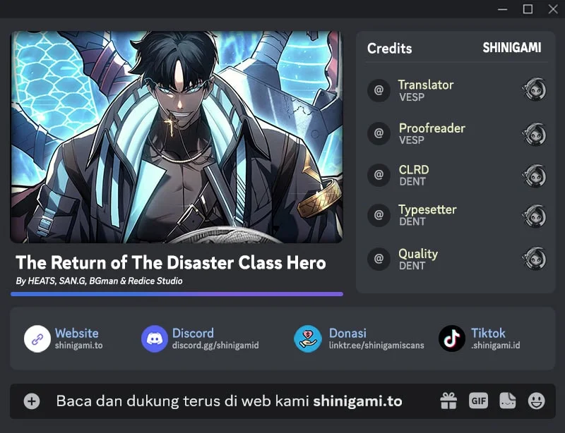 Komik A Disaster-Class Hero Has Returned Chapter 174 gambar 1