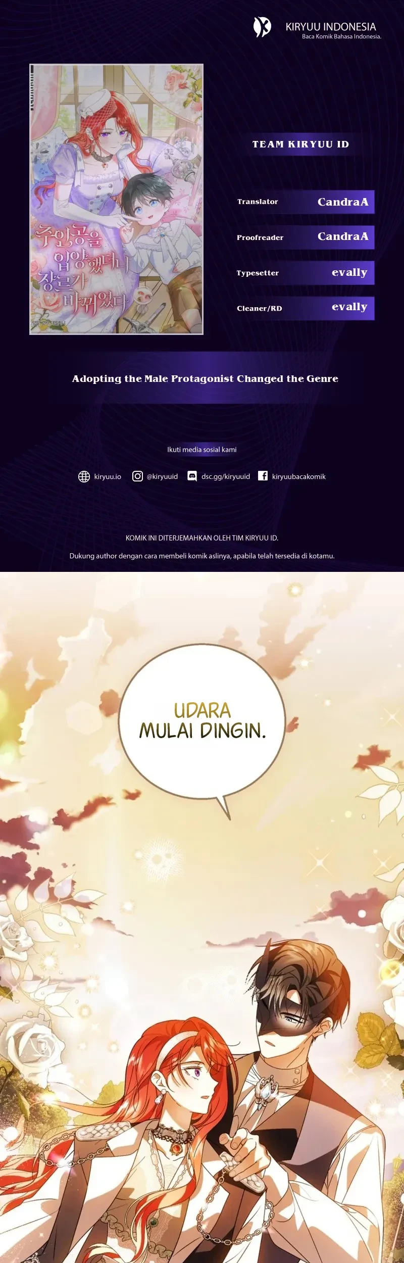 Komik Adopting the Male Protagonist Changed the Genre Chapter 36 gambar 1