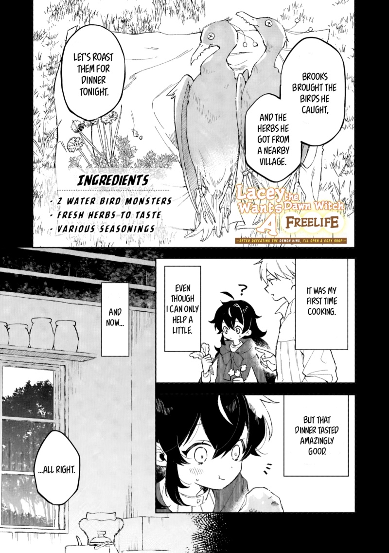 Baca Manga Akatsuki no Majo Reishi wa Jiyu ni Ikitai Mao Tobatsu o Oeta Node, Nonbiri o Mise o Hirakimasu Chapter 8 Gambar 2