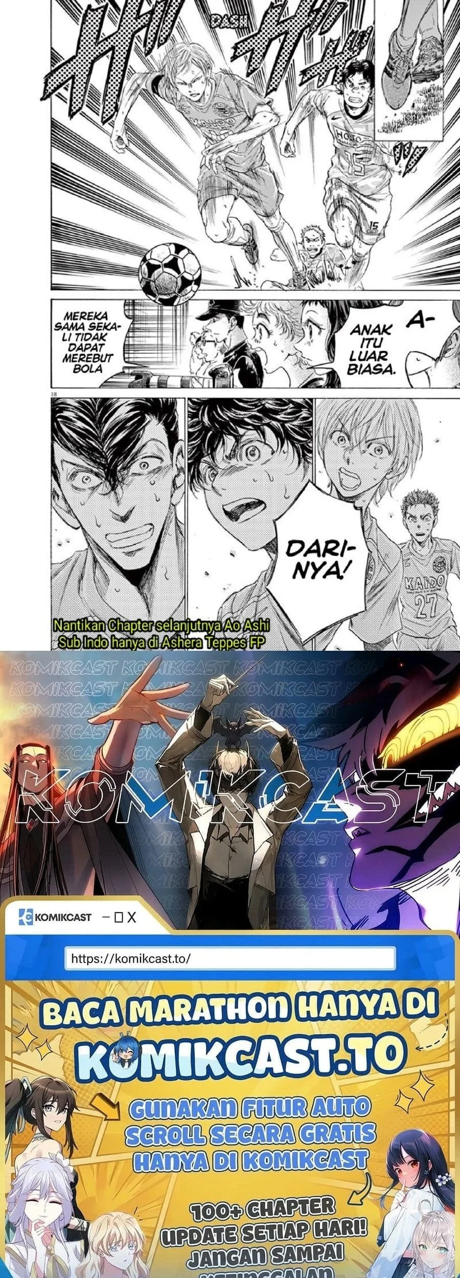Ao Ashi Chapter 155 Gambar 20