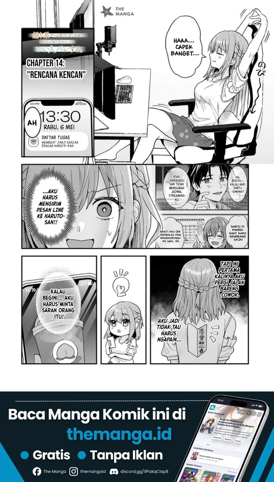 Manga Aorikei Game Haishinsha (20-sai), Haishin no Kiri Wasure ni Yori Ii Hito Bare Suru. Chapter 14 gambar 2
