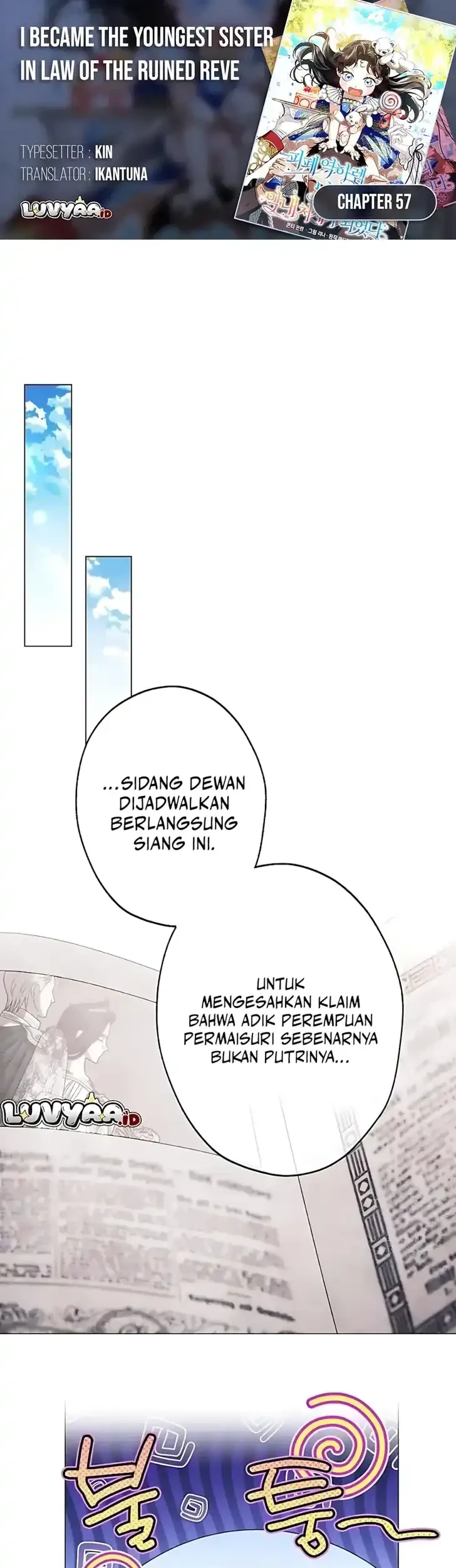 Komik Became the youngest Sister-in-Law of the Ruined Harem Male Leads Chapter 57 gambar 1