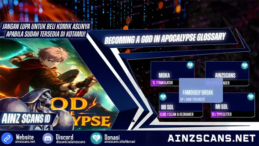Komik Becoming a God in Apocalypse Glossary Chapter 49 gambar 1