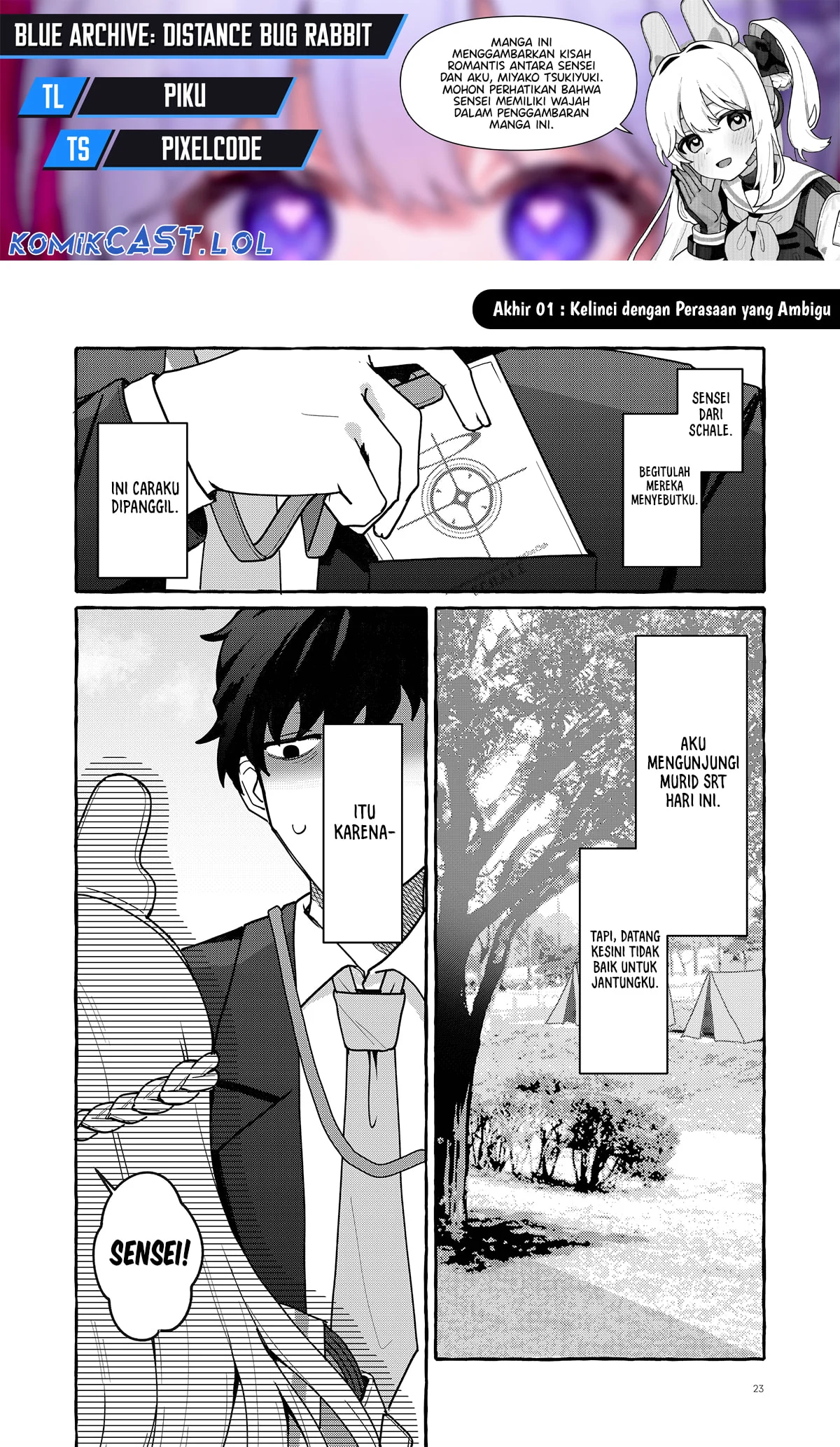 Komik Blue Archive: Distance Bug Rabbit Chapter 8 gambar 1