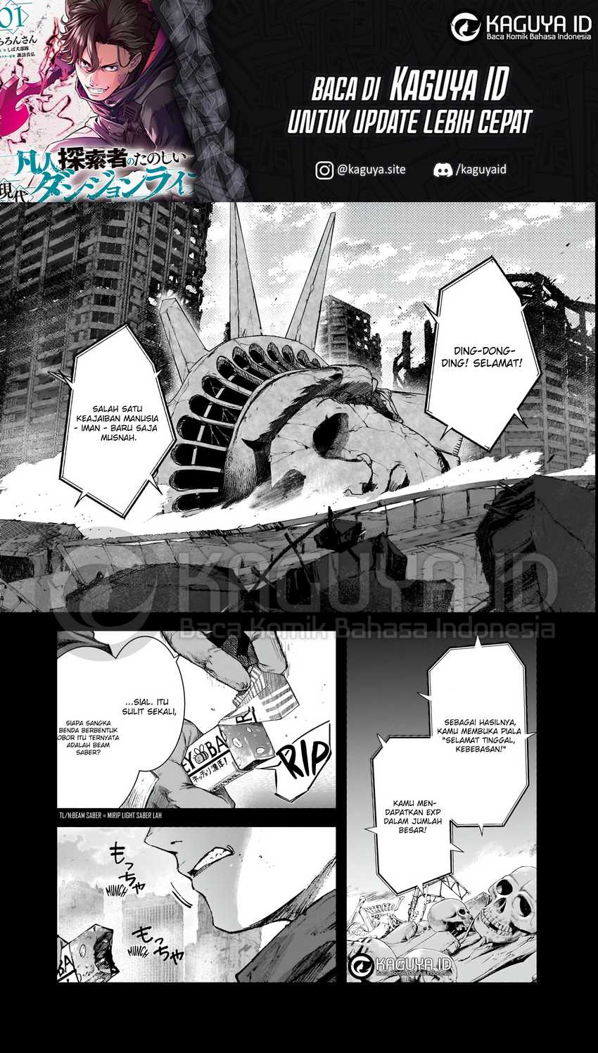 Baca Manga Bonjin Tansakusha no Tanoshii Gendai Dungeon Life Chapter 1.1 Gambar 2