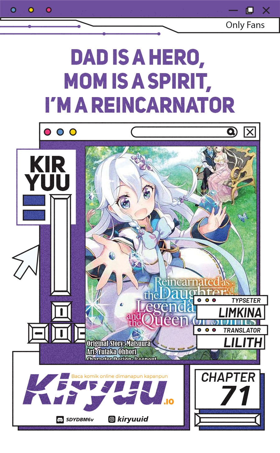 Baca Komik Chichi wa Eiyuu, Haha wa Seirei, Musume no Watashi wa Tenseisha Chapter 71 Gambar 1