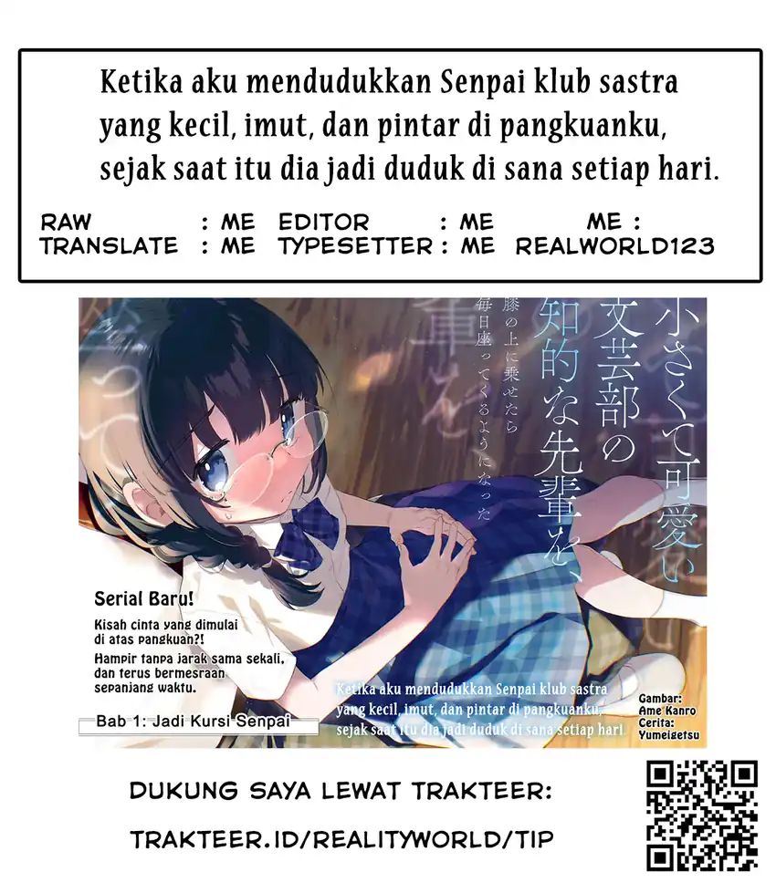Chiisakute Kawaii Bungeibu no Chiteki na Senpai o, Hiza no Ue ni Nosetara Mainichi Suwattekuru you ni natta Chapter 1 Gambar 25