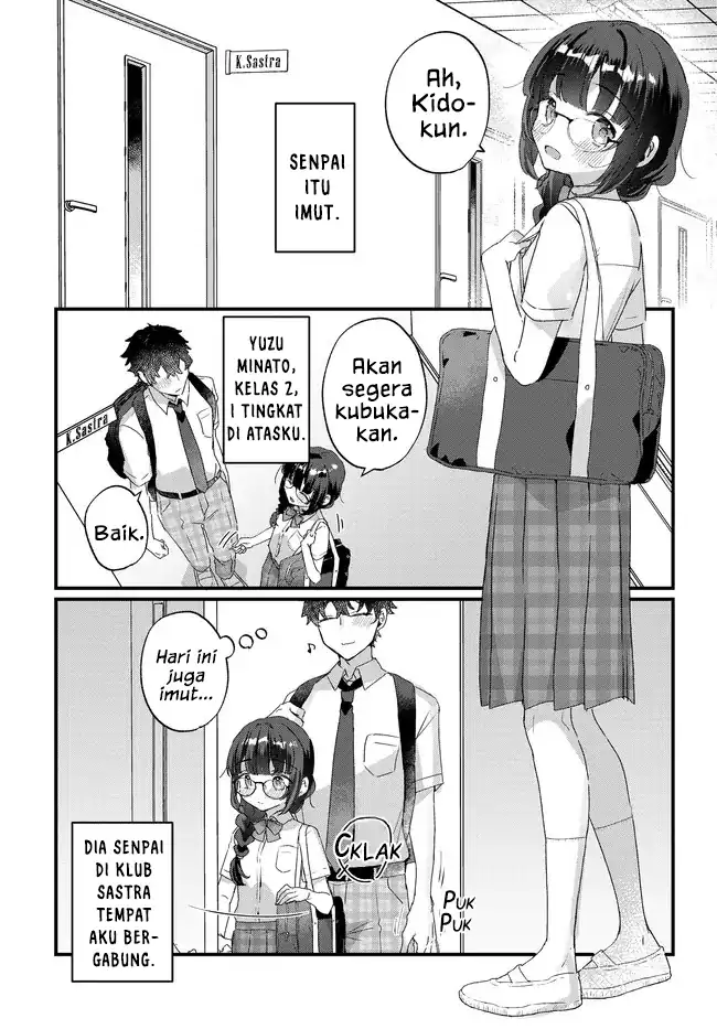 Chiisakute Kawaii Bungeibu no Chiteki na Senpai o, Hiza no Ue ni Nosetara Mainichi Suwattekuru you ni natta Chapter 1 Gambar 3