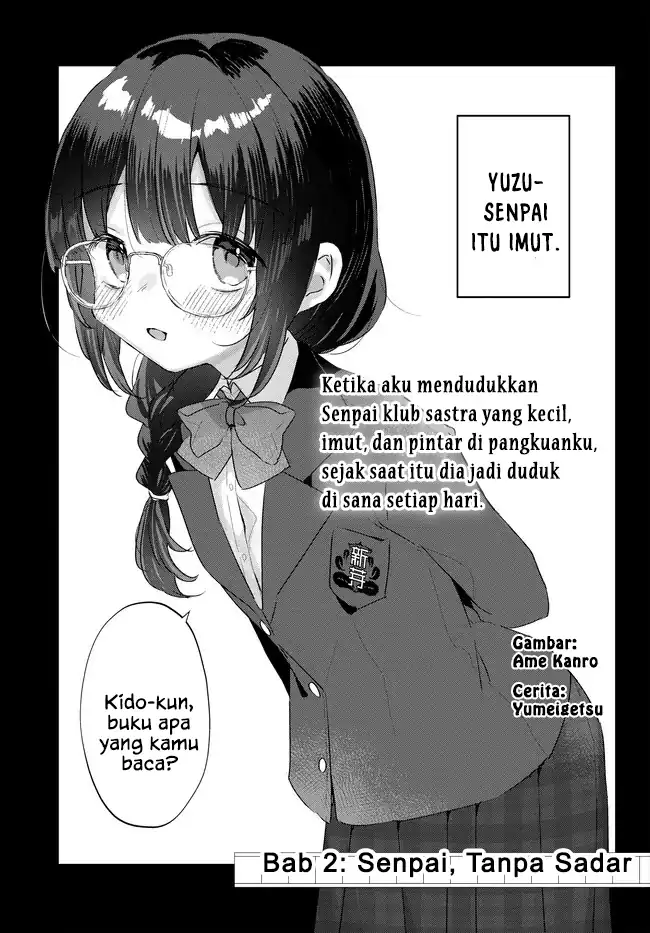 Komik Chiisakute Kawaii Bungeibu no Chiteki na Senpai o, Hiza no Ue ni Nosetara Mainichi Suwattekuru you ni natta Chapter 2.1 gambar 1