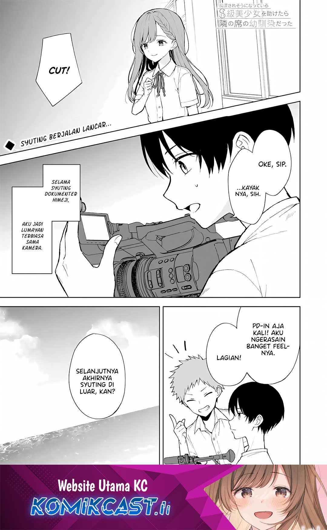 Baca Komik Chikan Saresou ni Natteiru S-kyuu Bishoujo wo Tasuketara Tonari no Seki no Osanajimi datta Chapter 79 Gambar 1