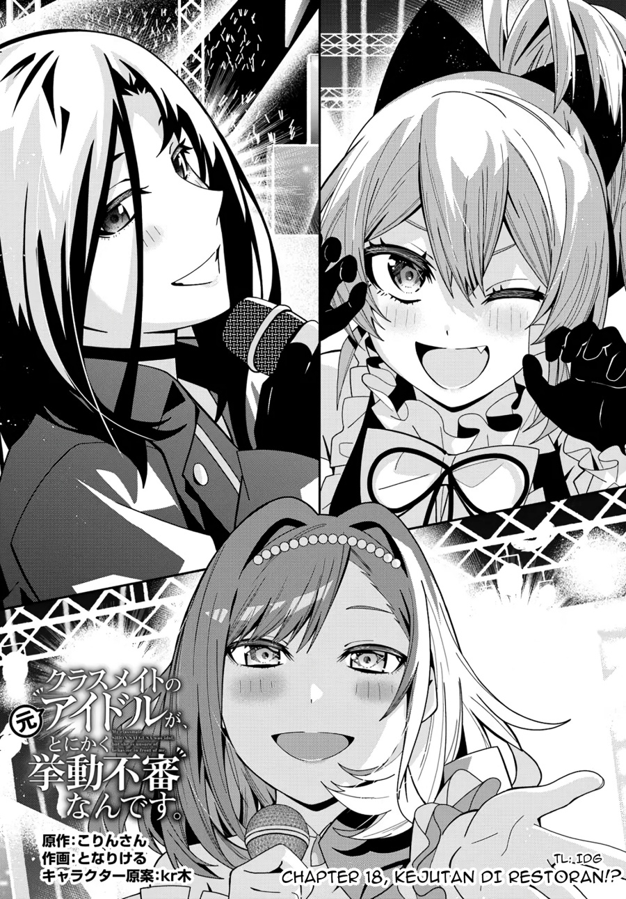 Baca Manga Classmate no Moto Idol ga, Tonikaku Kyodou Fushin Nan desu Chapter 18 Gambar 2