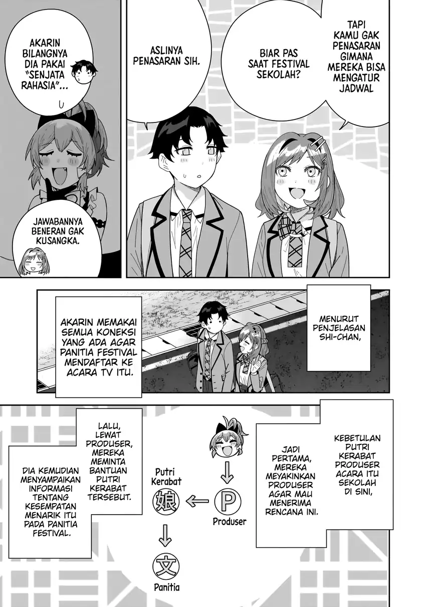 Classmate no Moto Idol ga, Tonikaku Kyodou Fushin Nan desu Chapter 32 halaman 21