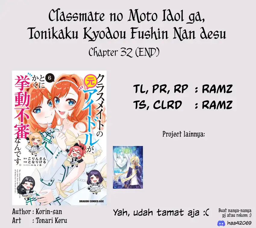 Classmate no Moto Idol ga, Tonikaku Kyodou Fushin Nan desu Chapter 32 Gambar 37