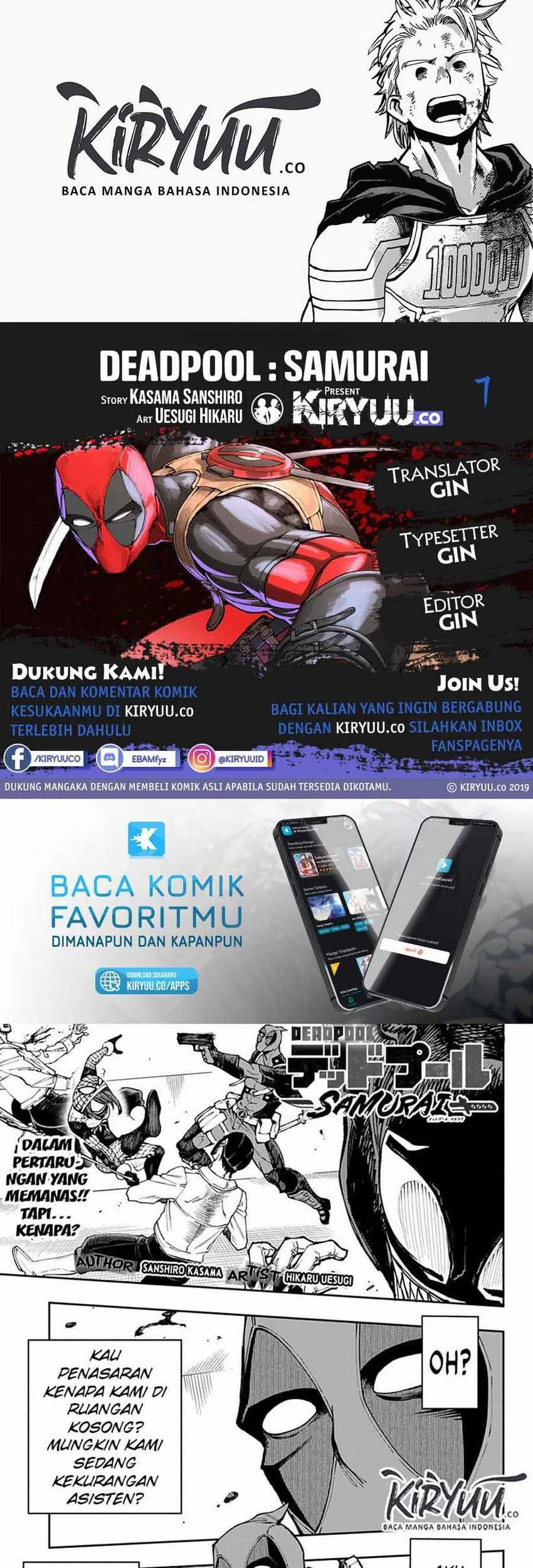 Komik Deadpool: Samurai Chapter 7 gambar 1