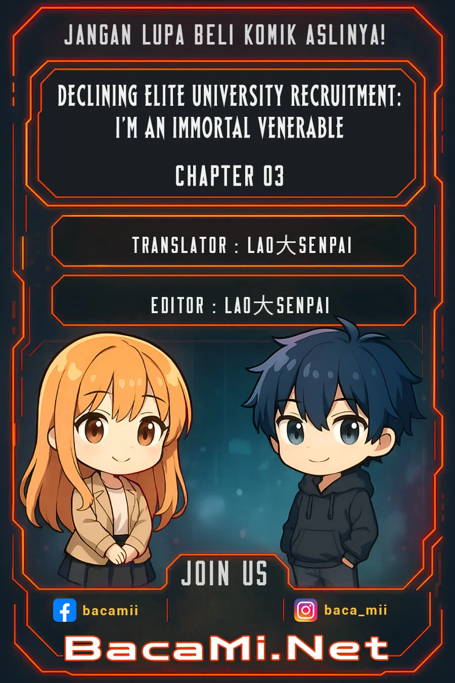 Komik Declining Elite University Recruitment: I’m an Immortal Venerable Chapter 3 gambar 1