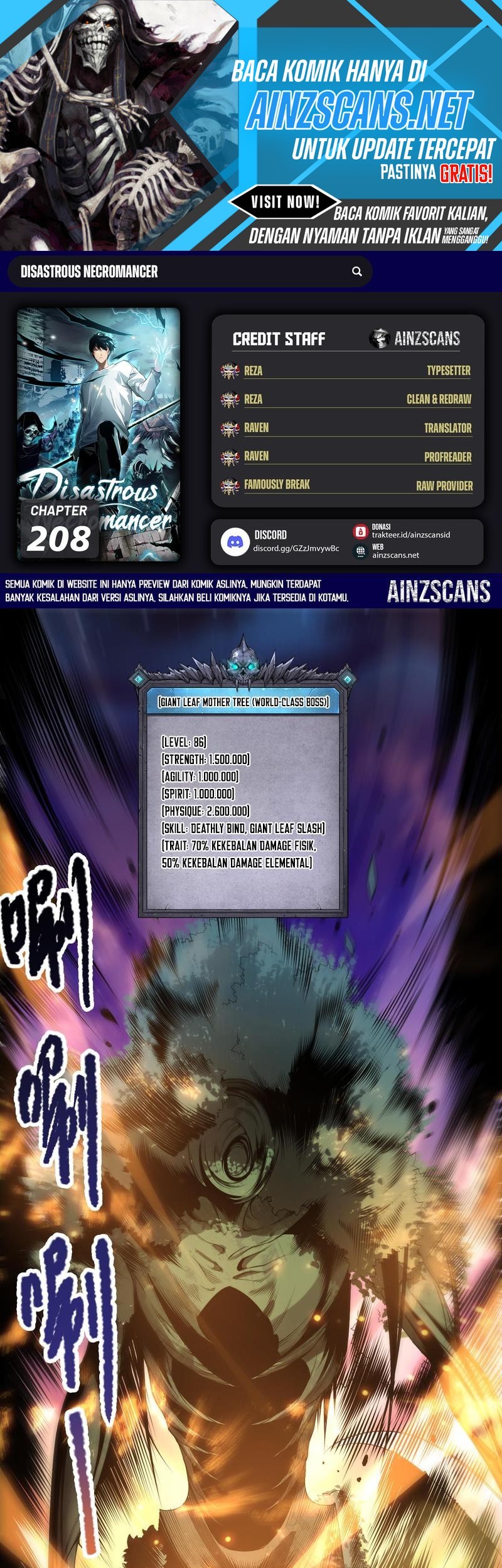 Komik Disastrous Necromancer Chapter 208 gambar nomor 1
