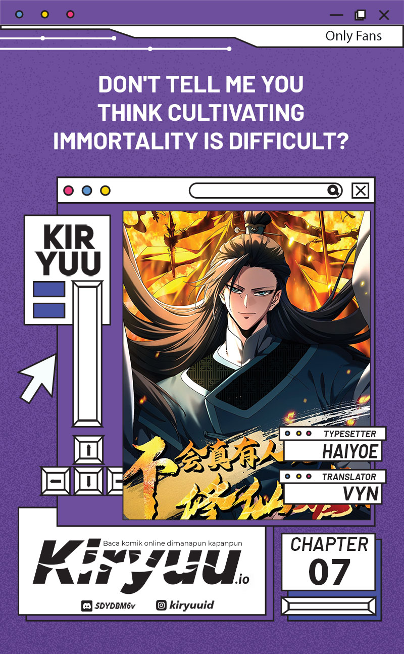 Baca Komik Don’t Tell Me You Think Cultivating Immortality Is Difficult? Chapter 7 Gambar 1