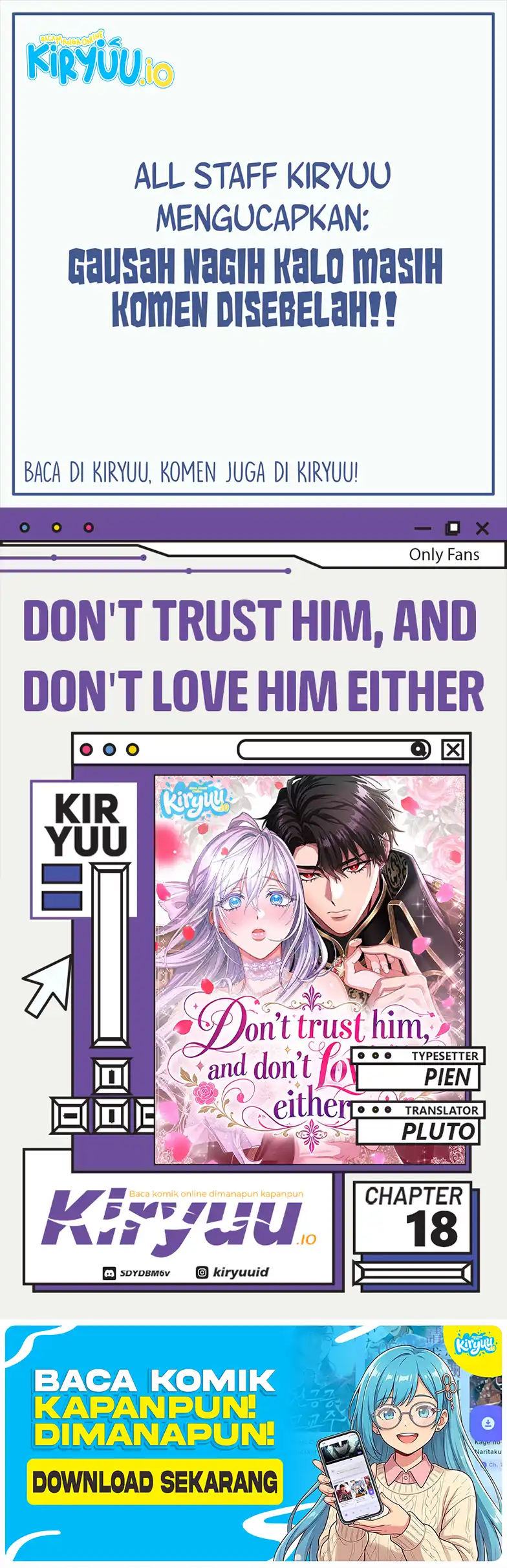 Komik Don’t Trust Him, and Don’t Love Him Either Chapter 18 gambar 1