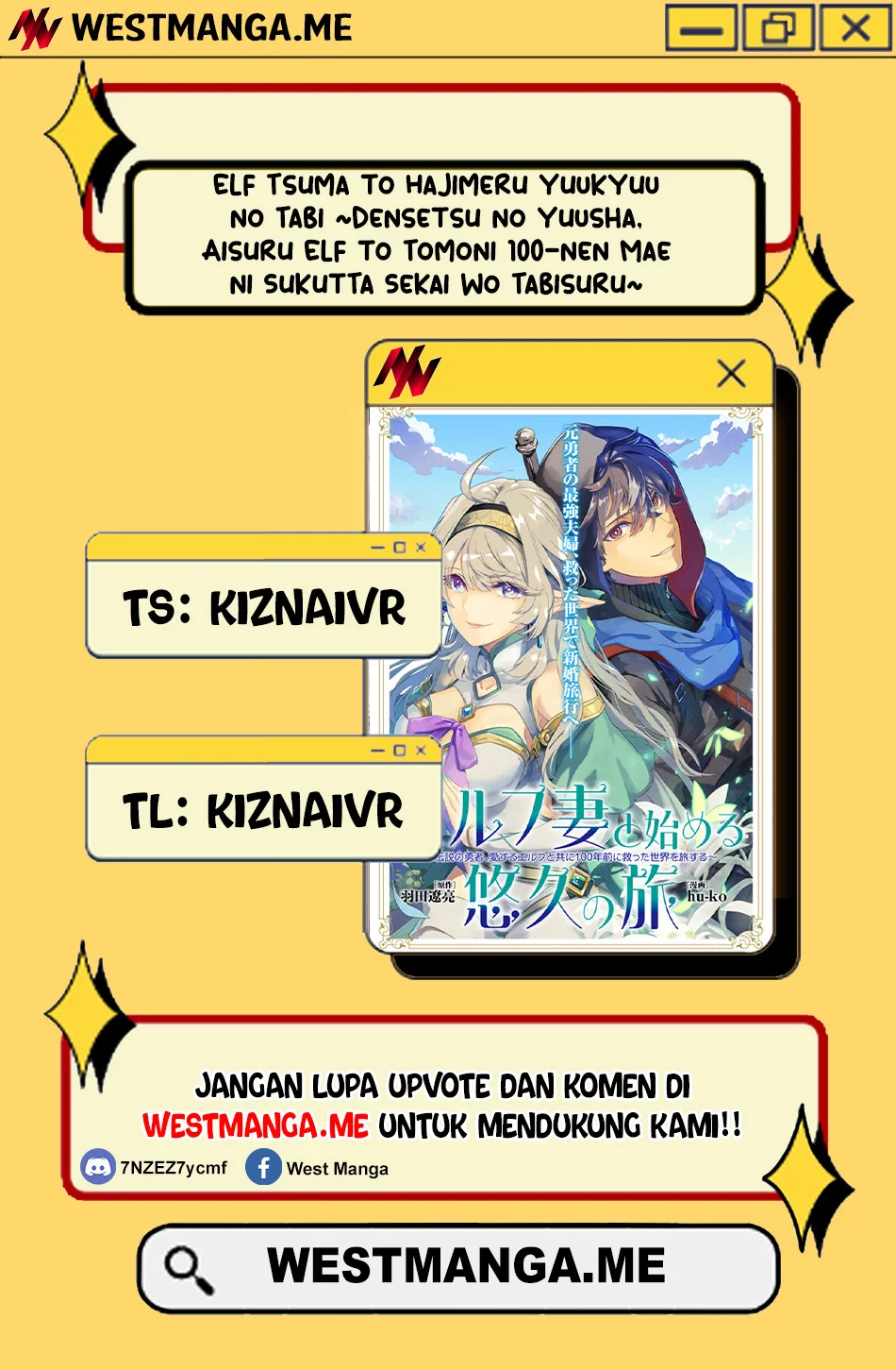 Komik Elf Tsuma to Hajimeru Yuukyuu no Tabi ~Densetsu no Yuusha, Aisuru Elf to Tomoni 100-nen Mae ni Sukutta Sekai wo Tabisuru~ Chapter 3 gambar 1