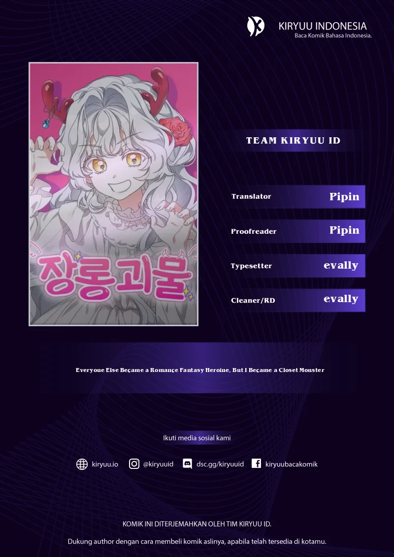 Everyone Else Became a Romance Fantasy Heroine, But I Became a Closet Monster Chapter 3 halaman 1