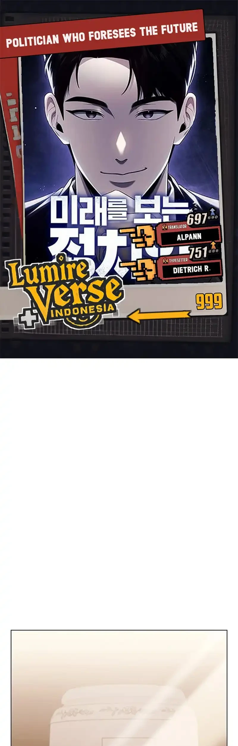 Komik Foresighting Politician The Politician Who Can See the Future Chapter 1 gambar nomor 1