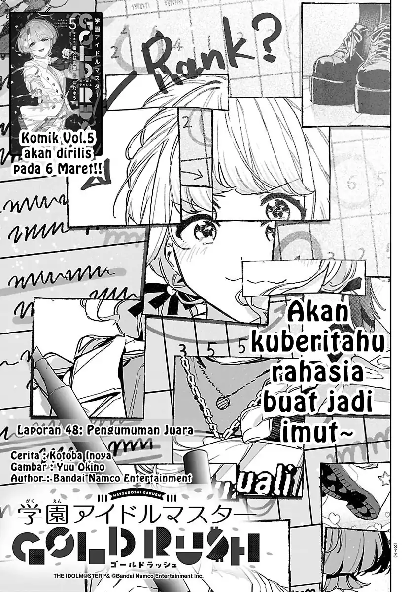 Komik Gakuen Idolm@ster Gold Rush Chapter 48 gambar 1