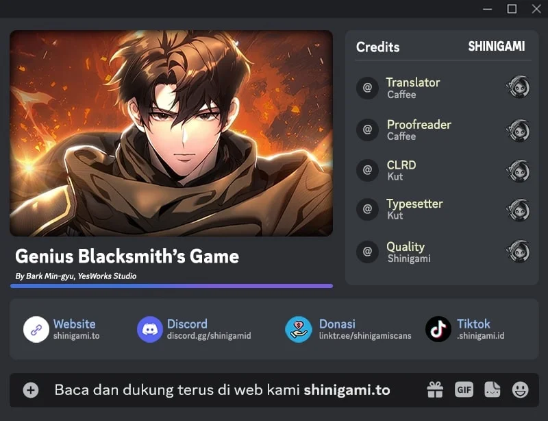 Komik Genius Blacksmith’s Game Chapter 40 gambar 1