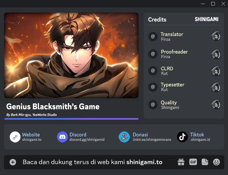 Komik Genius Blacksmith’s Game Chapter 53 gambar 1
