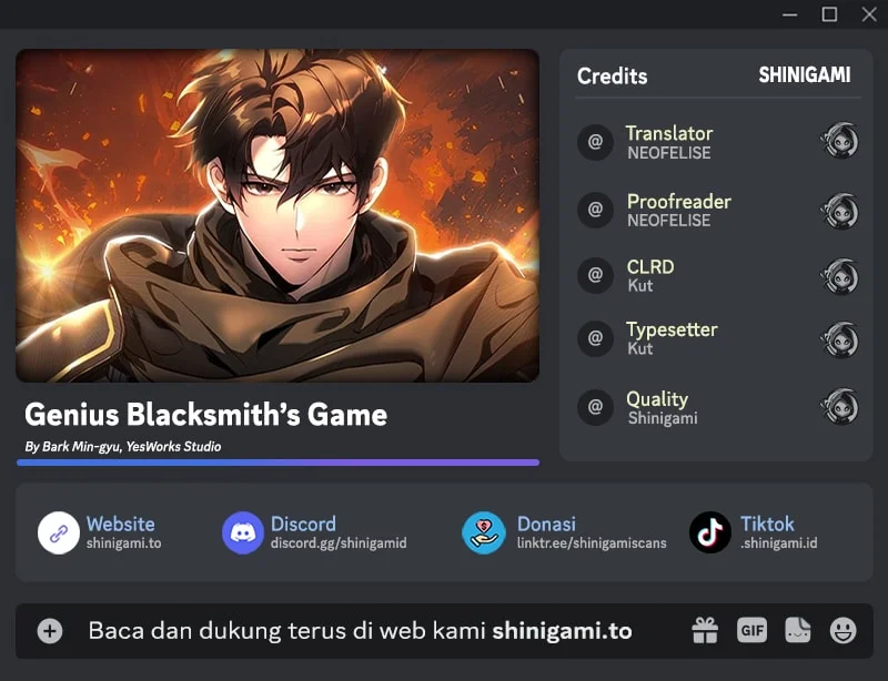 Genius Blacksmith’s Game Chapter 71 Halaman 1