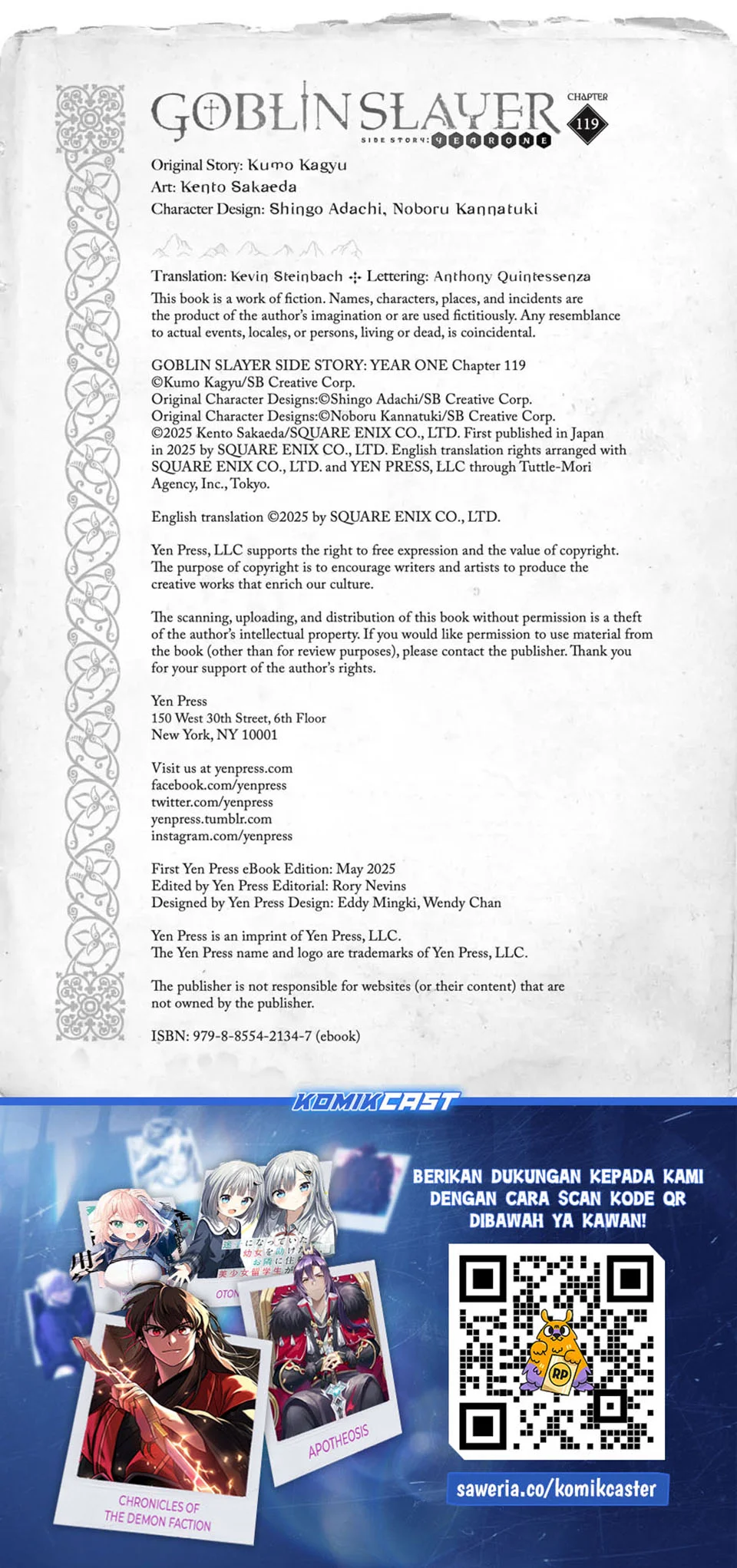 Goblin Slayer Gaiden: Year One Chapter 119 Gambar 25