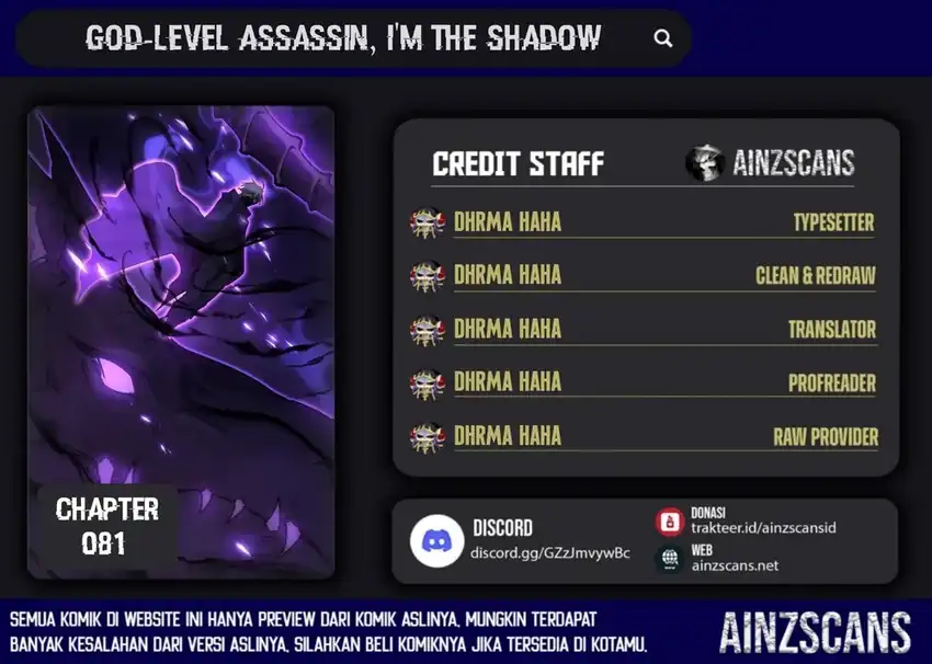 Komik God-level Assassin, I’m the Shadow Chapter 81 gambar 1
