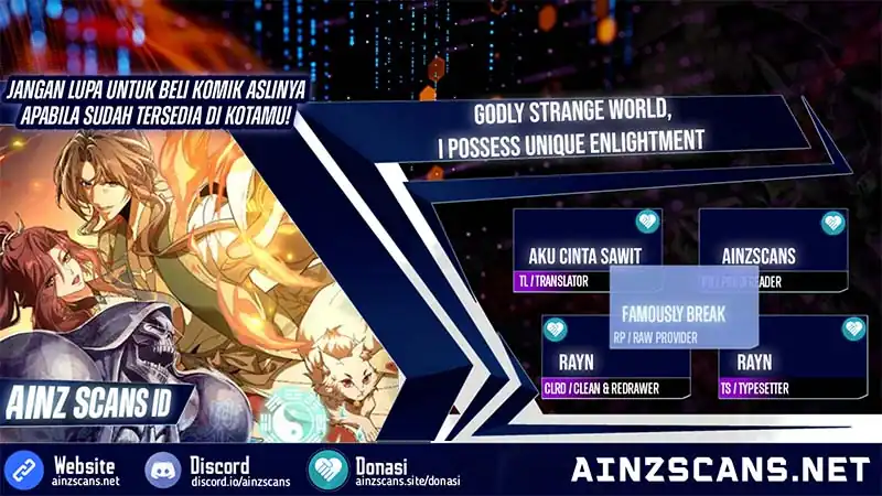 Komik Godly Strange World, I Possess Unique Enlightment Chapter 33 gambar 1