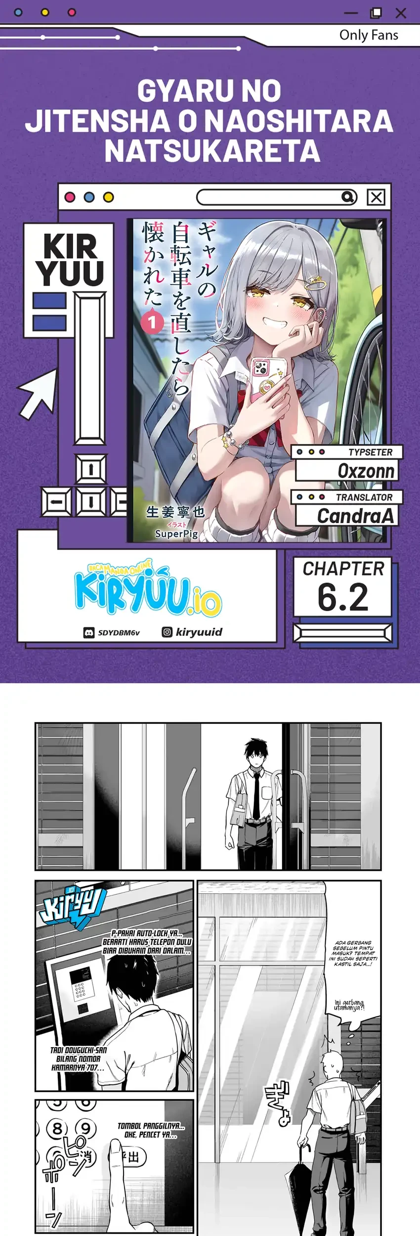 Komik Gyaru no Jitensha o Naoshitara Natsukareta Chapter 6.2 gambar 1