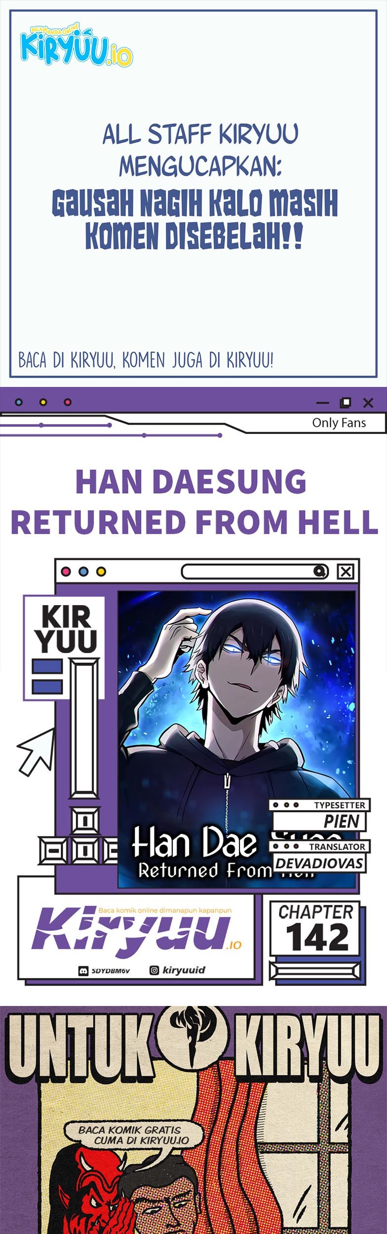 Baca Komik Han Dae Sung Returned From Hell Chapter 142 Gambar 1