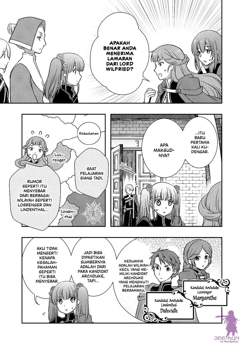 Honzuki no Gekokujou: Hannerōre no Kizoku-in Gonensei Ichi – Koishite Mitai O’hime-sama Chapter 9 Gambar 17