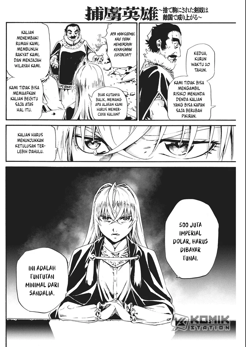 Horyo Eiyuu: Sute koma ni sareta Kendo wa Tekikoku de Nariagaru Chapter 7 Gambar 5