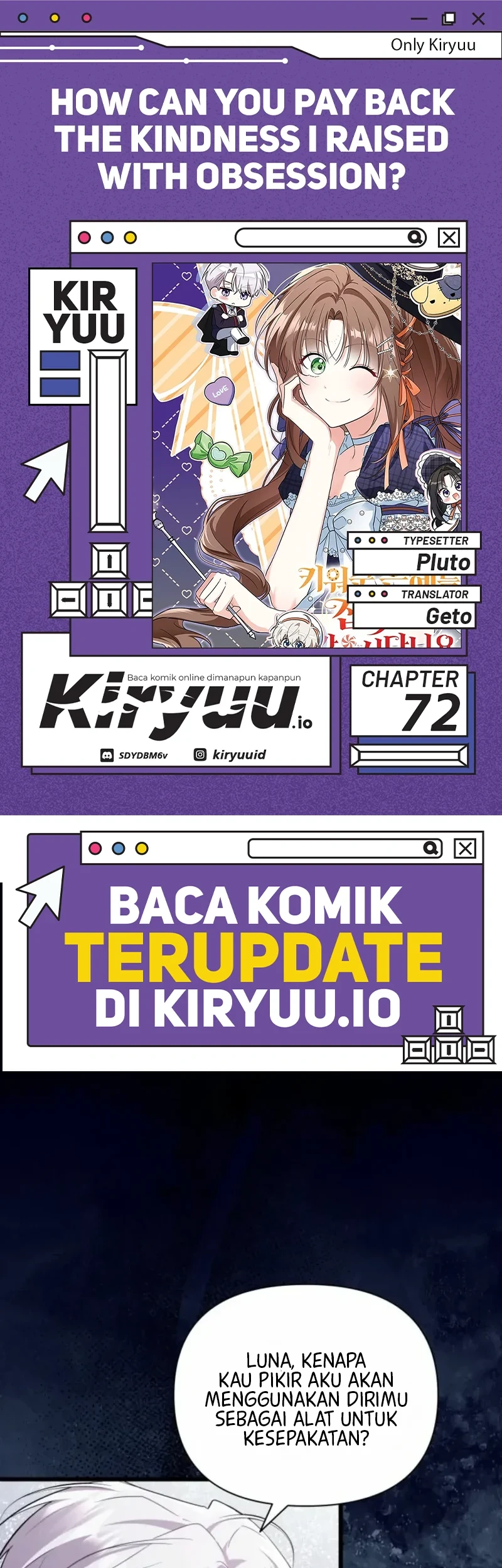 Komik How Can You Pay Back The Kindness I Raised With Obsession? Chapter 72 gambar 1