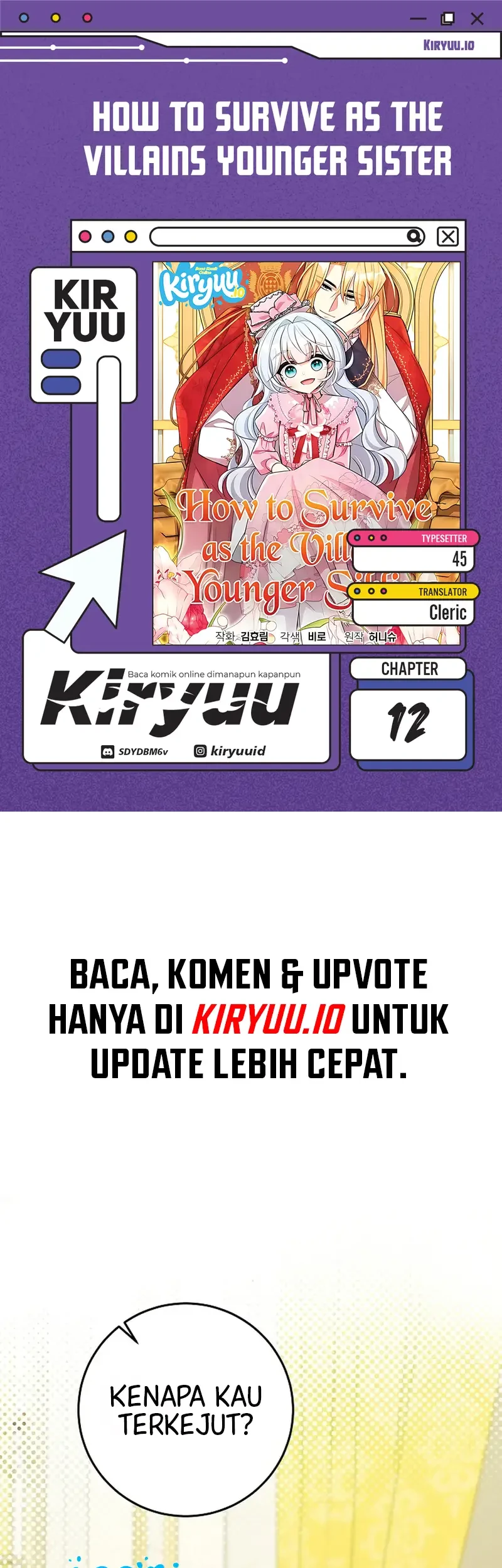 Komik How to Survive as the Villain’s Younger Sibling Chapter 12 gambar 1