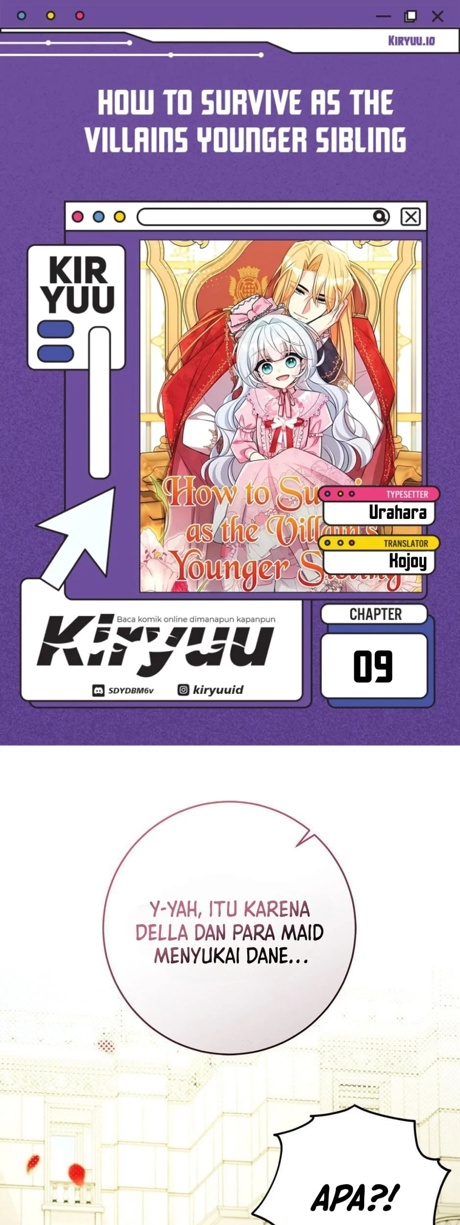 Komik How to Survive as the Villain’s Younger Sibling Chapter 9 gambar 1
