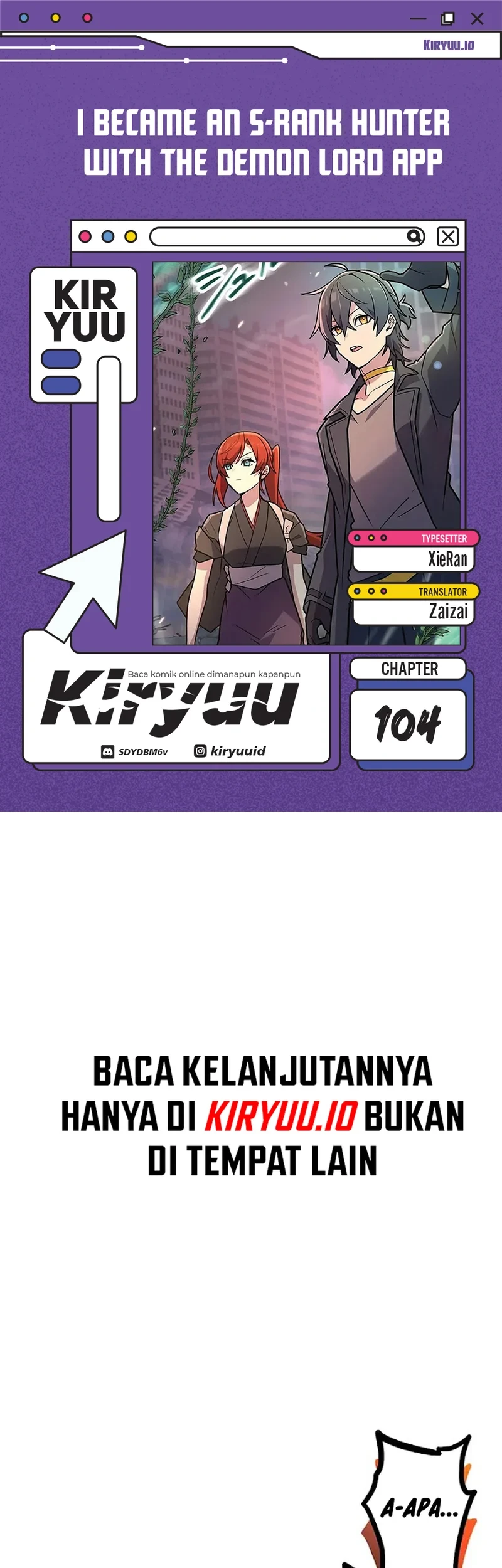 Komik I Became an S-Rank Hunter With the Demon Lord App Chapter 104 gambar 1