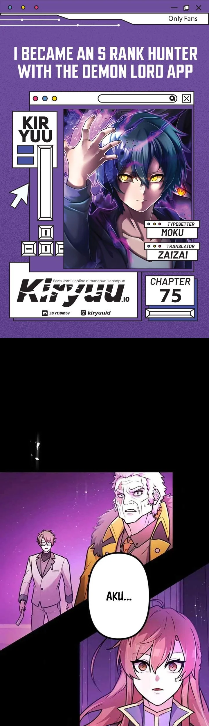 Baca Komik I Became an S-Rank Hunter With the Demon Lord App Chapter 75 Gambar 1