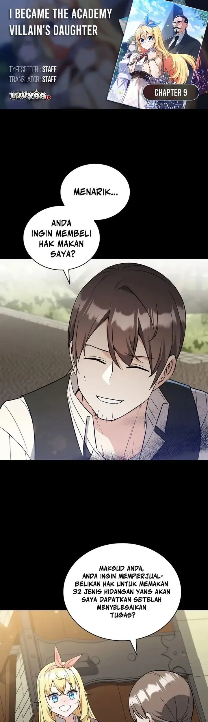 Komik I Became the Academy Villain's Daughter Chapter 9 gambar 1