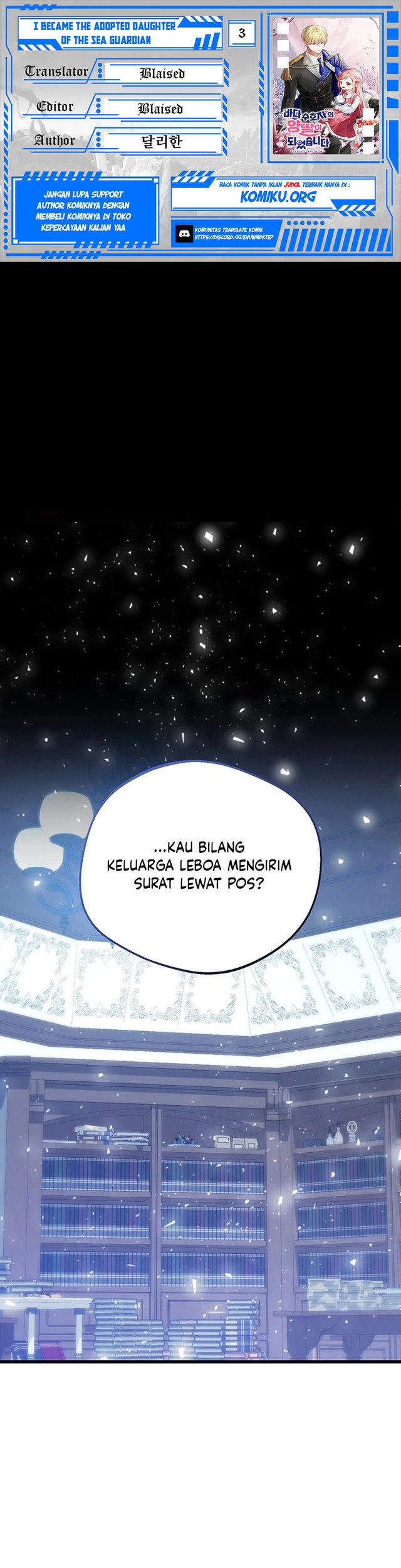 Baca Komik I Became the Adopted Daughter of the Sea Guardian Chapter 3 Gambar 1