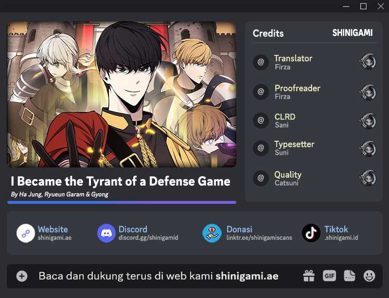 Komik I Became the Tyrant of a Defense Game Chapter 104 gambar nomor 1