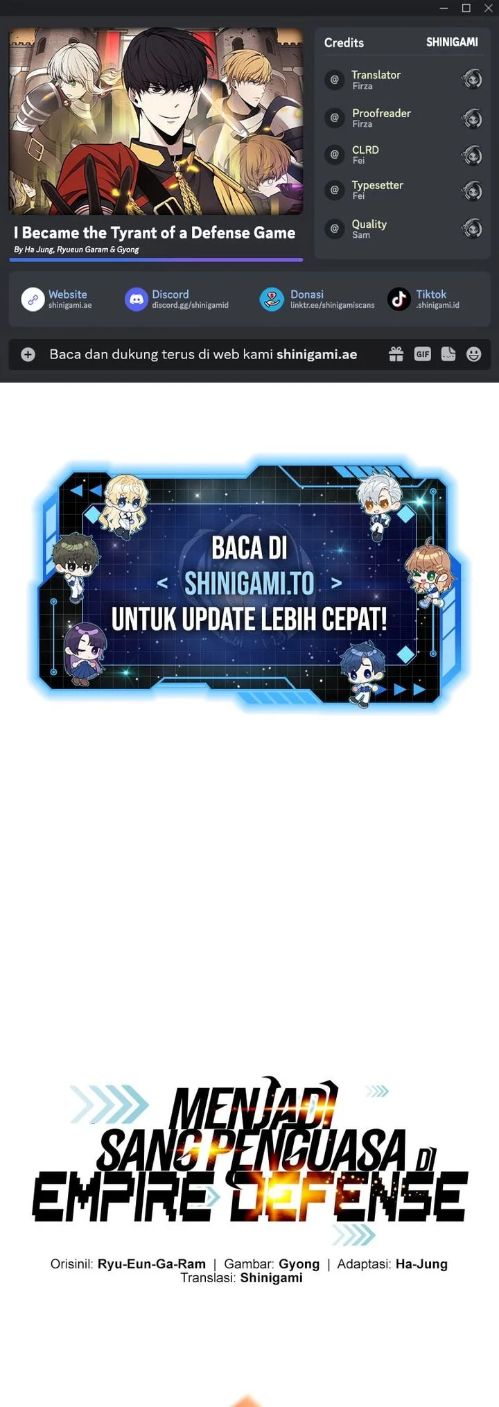 Komik I Became the Tyrant of a Defense Game Chapter 160 gambar nomor 1