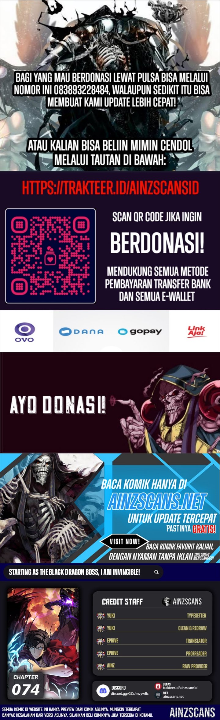 Baca Komik I Become Invincible Black Dragon Boss At The Start Chapter 74 Gambar 1