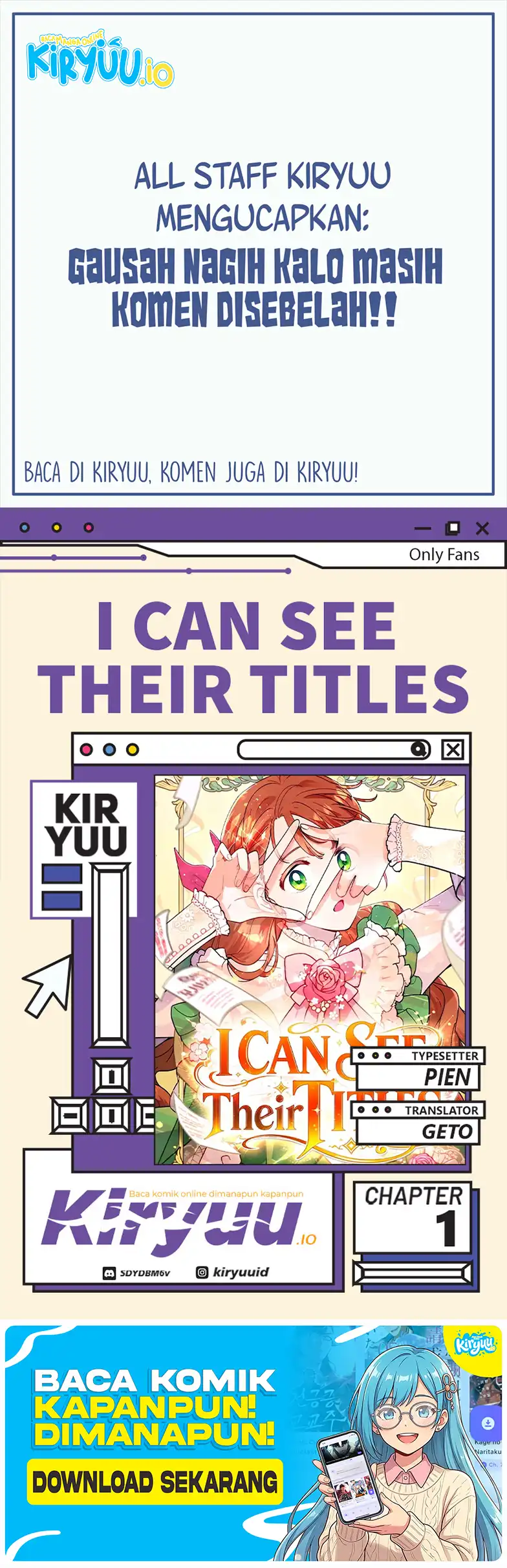 Komik I Can See Their Titles Chapter 1 gambar 1